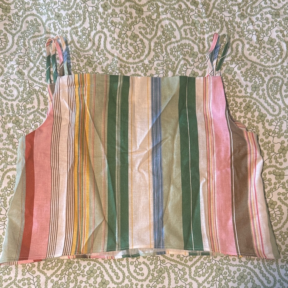 Striped Multicolor Sleeveless Top